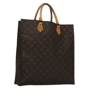 LOUIS VUITTON Monogram Sac Plat Hand Bag M51140 LV Auth 135595